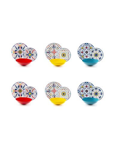 Excelsa Vietri Color servizio tavola 18 pz