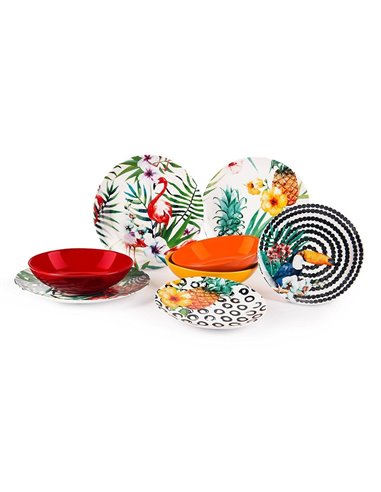 Excelsa Tropical Chic table service 18 pcs